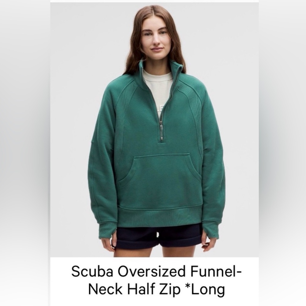 Lululemon Athletica Teal Funnel Neck Pullover